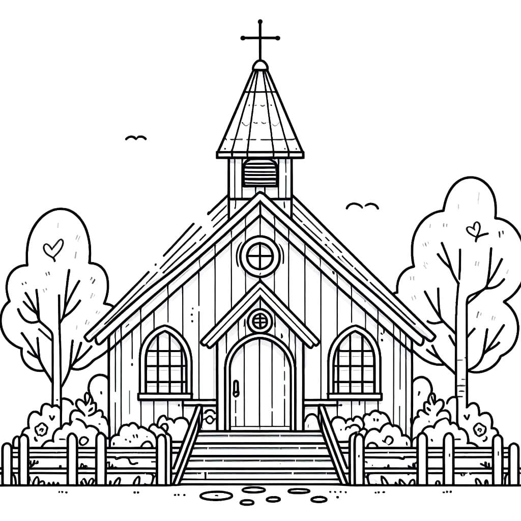 Omalovánka Kostel 6