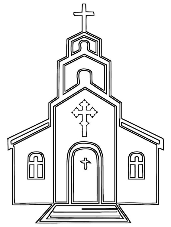 Omalovánka Kostel 8