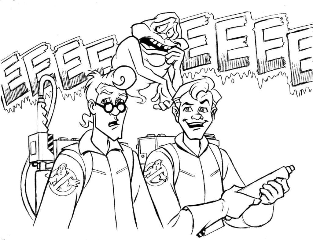 Krotitelé Duchů k vytisknutí omalovánka