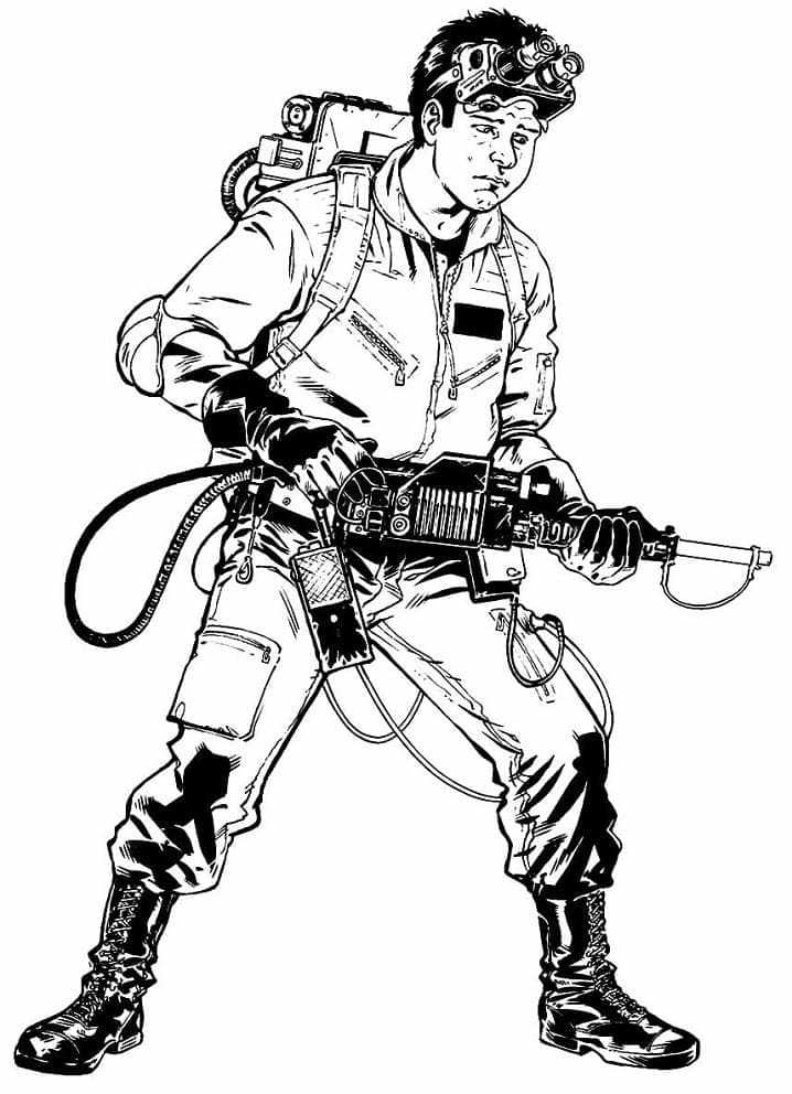 Krotitelé Duchů prostý u dětí omalovánka