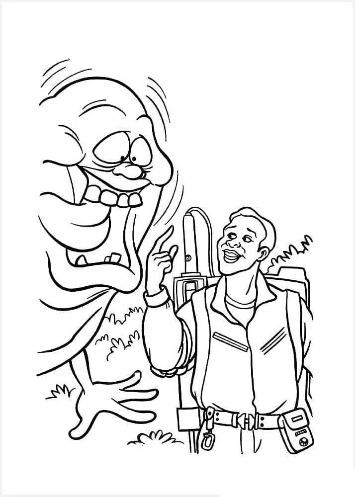 Krotitelé Duchů snadný omalovánka