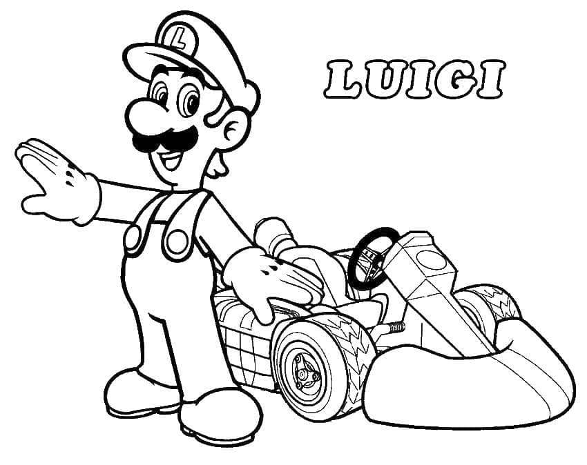 Luigi pro děti omalovánka
