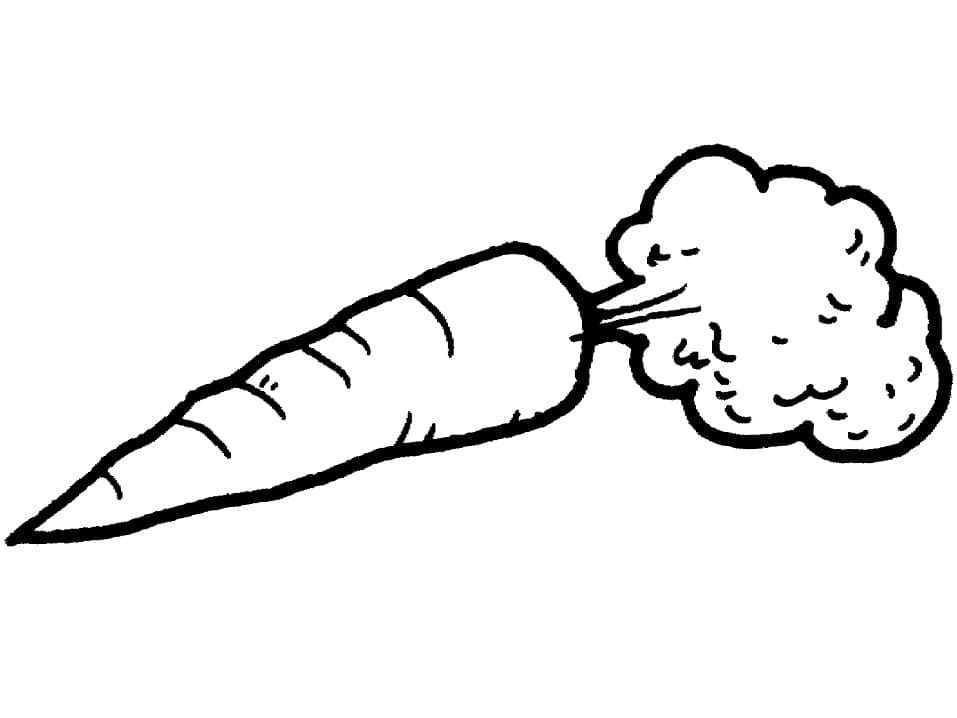 Mrkev k vytisknutí zdarma omalovánka