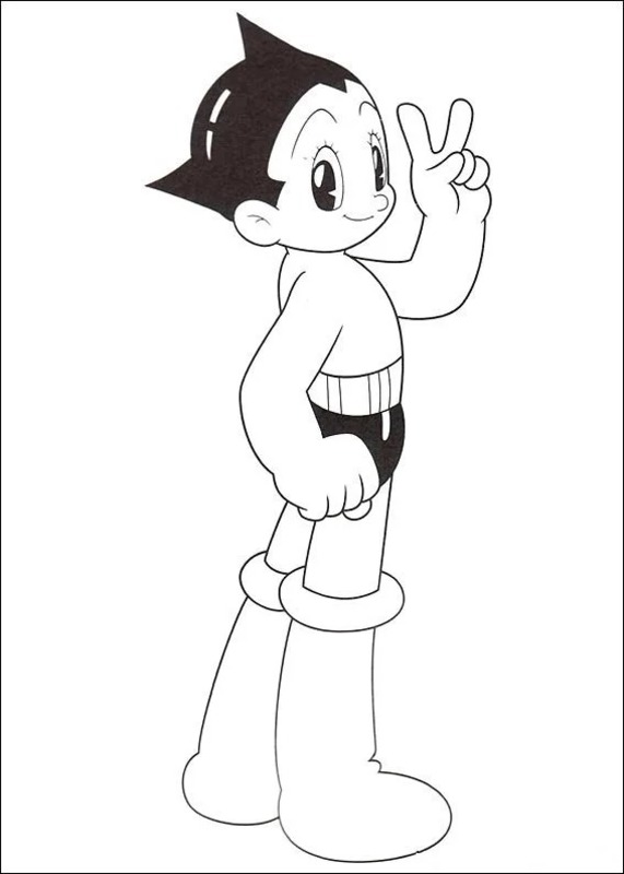 Nakreslete Astro Boy pro děti omalovánka