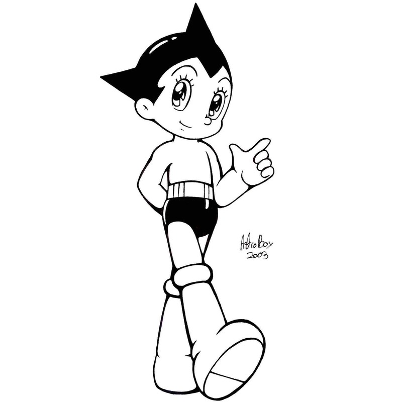 Nakreslete Astro Boy základní omalovánka