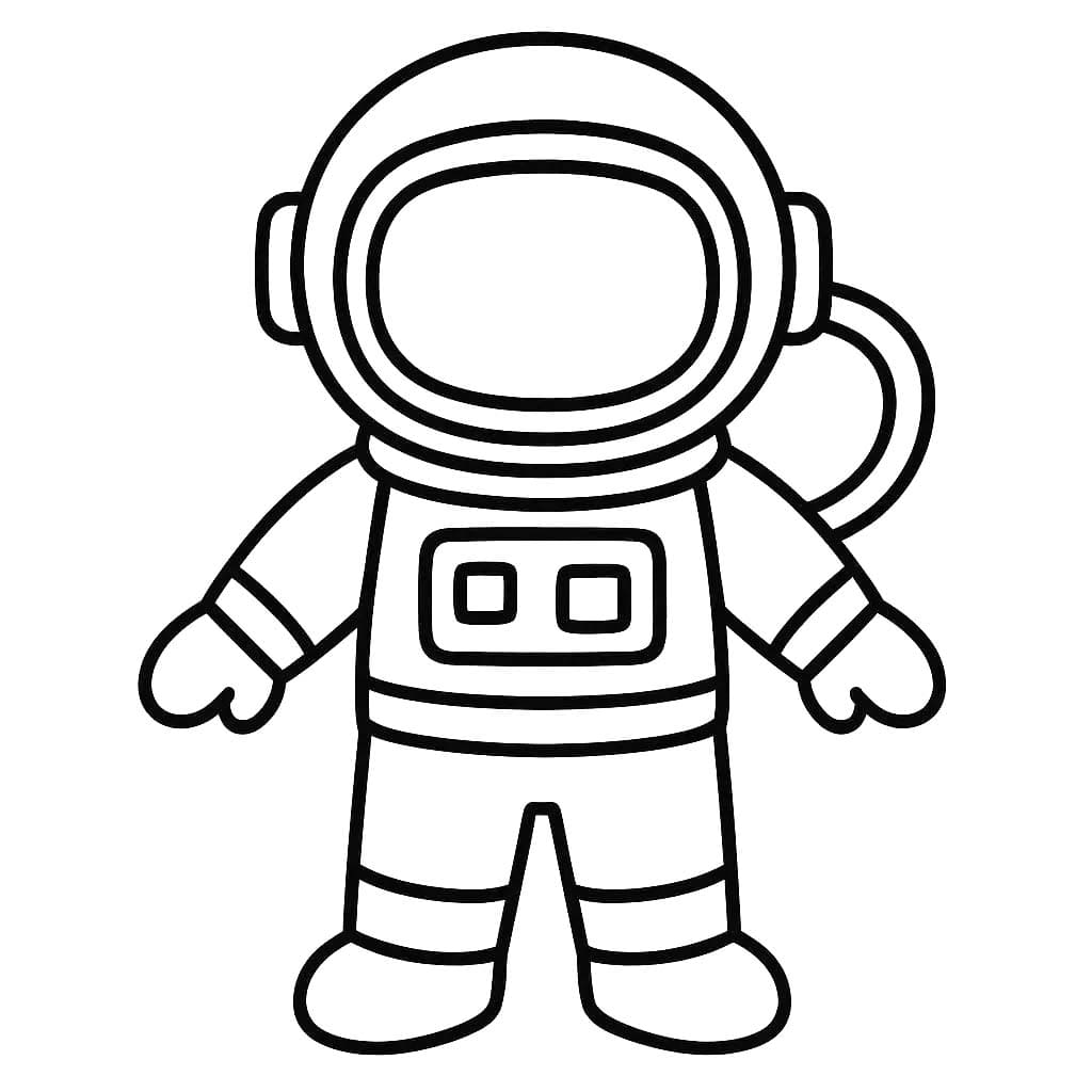 Nakreslete Astronaut 3 omalovánka