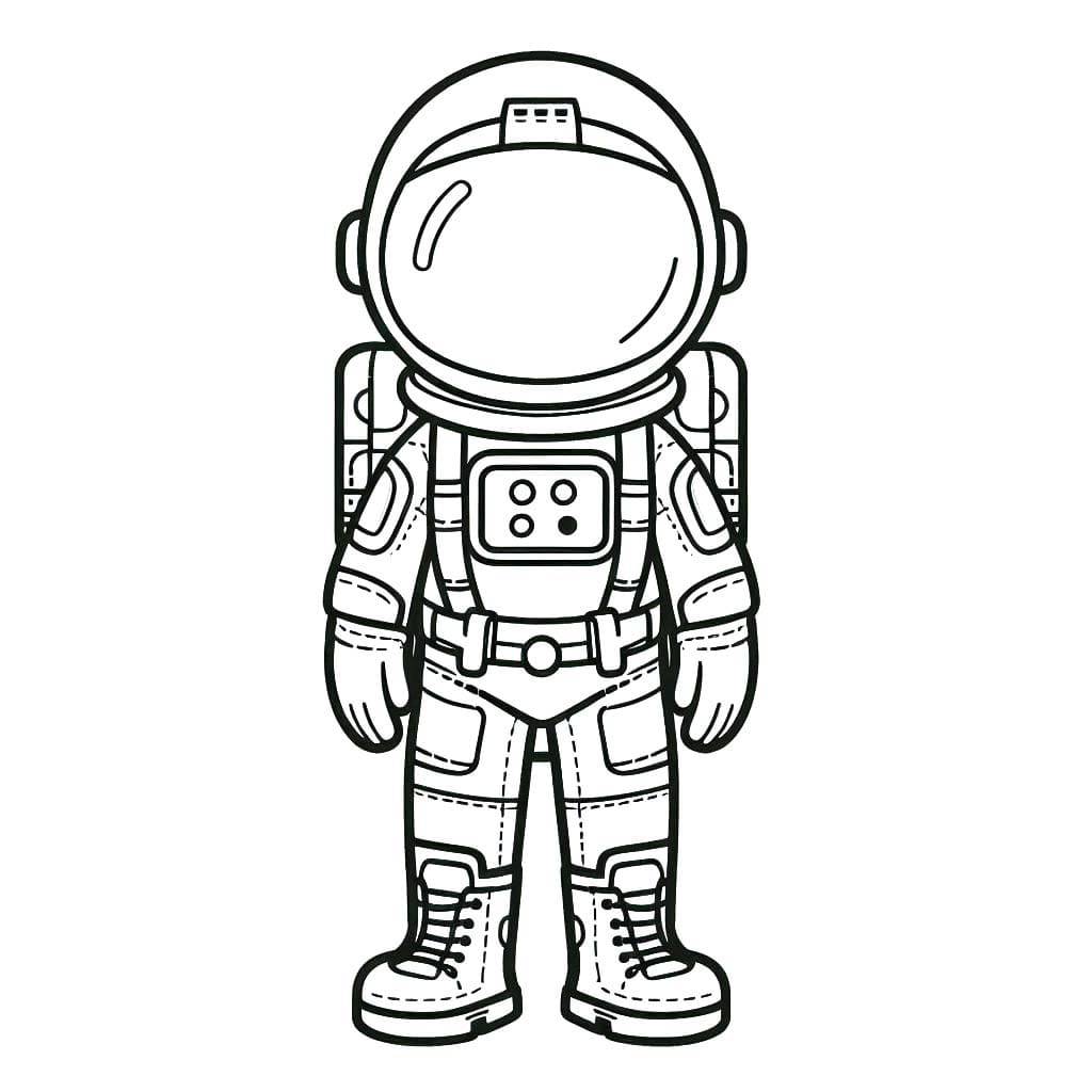 Nakreslete Astronaut 4 omalovánka