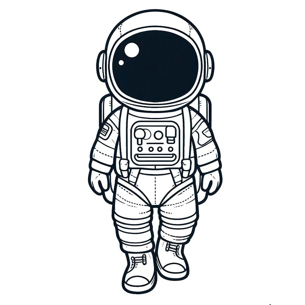 Nakreslete Astronaut 6 omalovánka