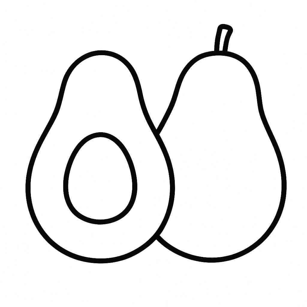 Nakreslete Avokádo 1 omalovánka