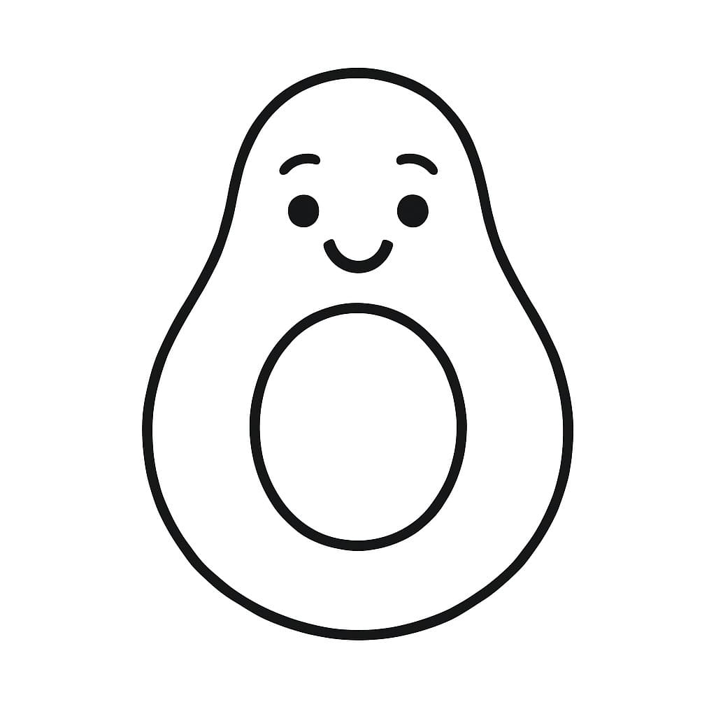 Nakreslete Avokádo 2 omalovánka