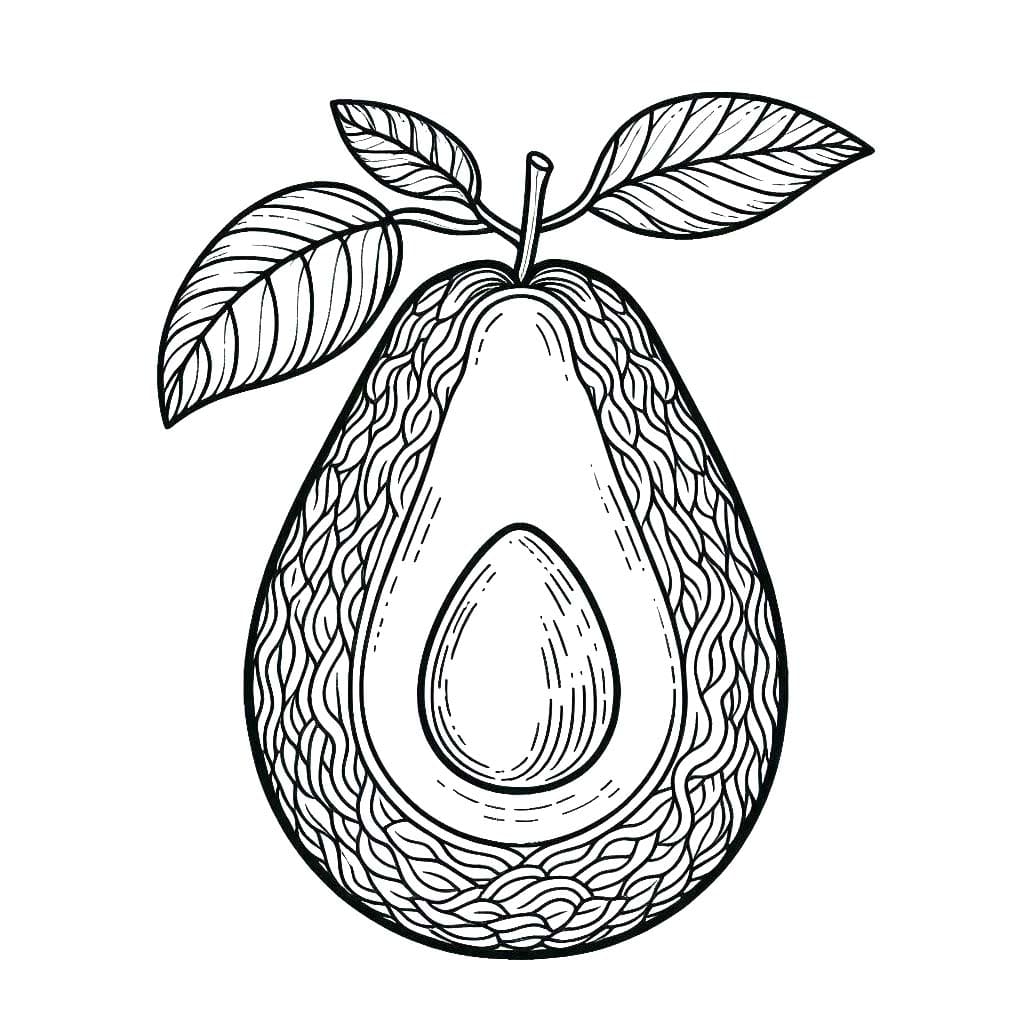 Nakreslete Avokádo 3 omalovánka