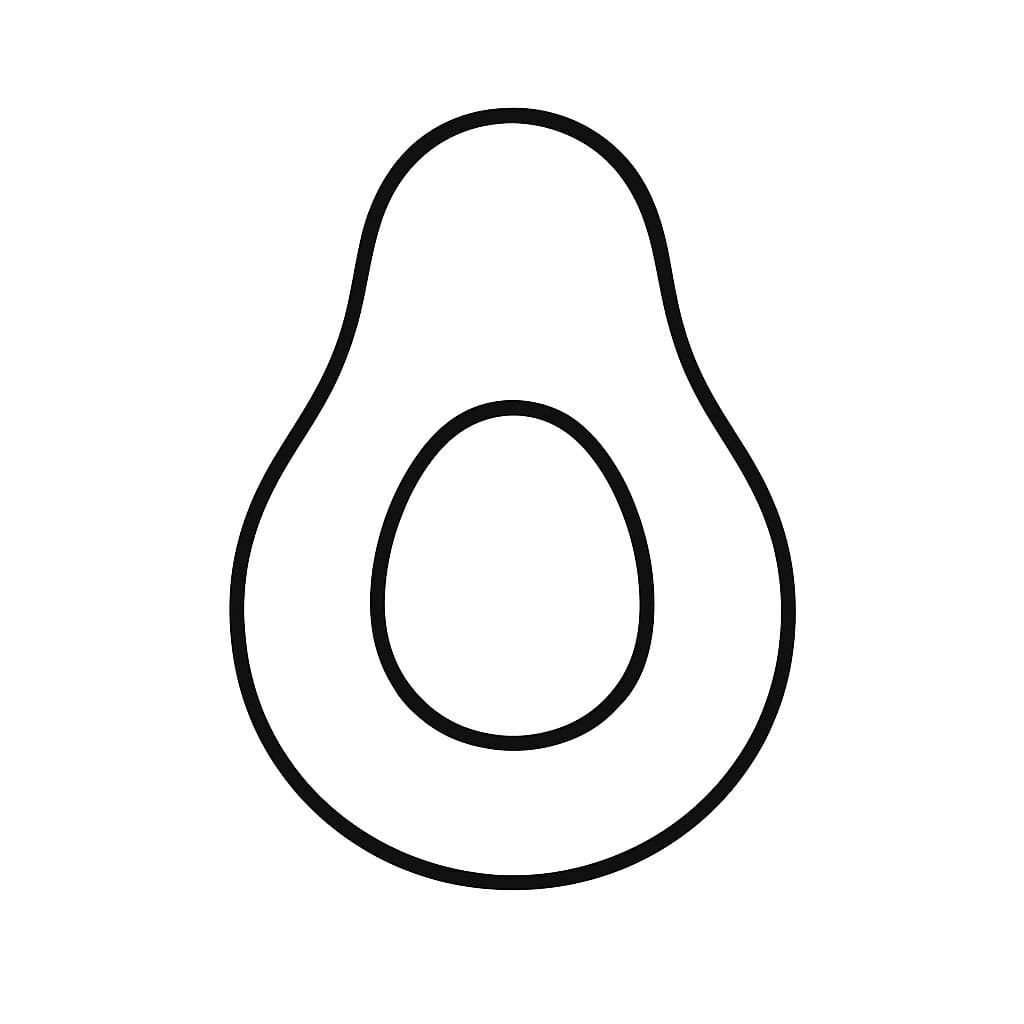 Nakreslete Avokádo 6 omalovánka