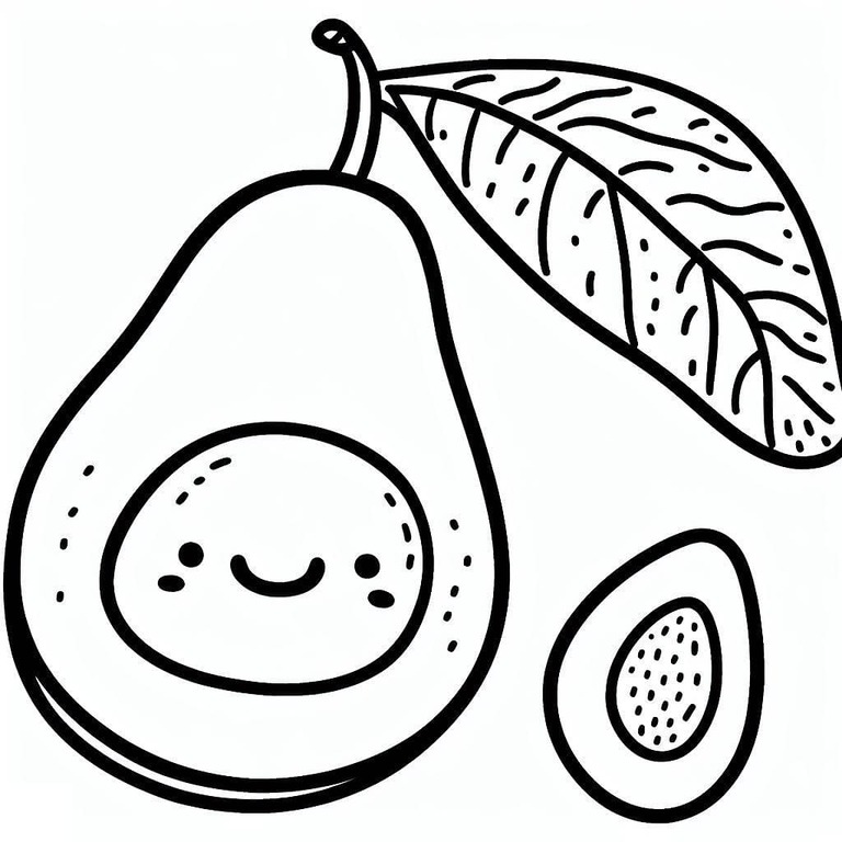 Nakreslete Avokádo 8 omalovánka