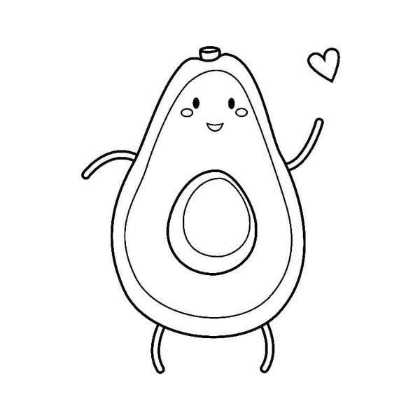 Nakreslete Avokádo u dětí omalovánka