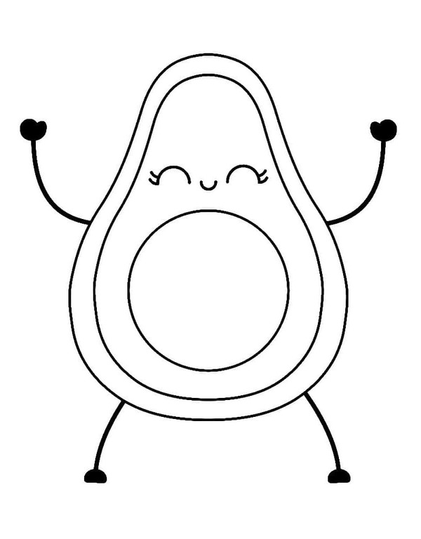 Nakreslete Avokádo zábava omalovánka