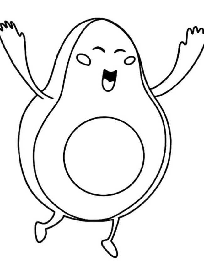 Nakreslete Avokádo základní u dětí omalovánka