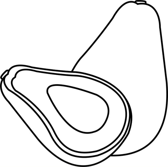 Avokádo omalovánky