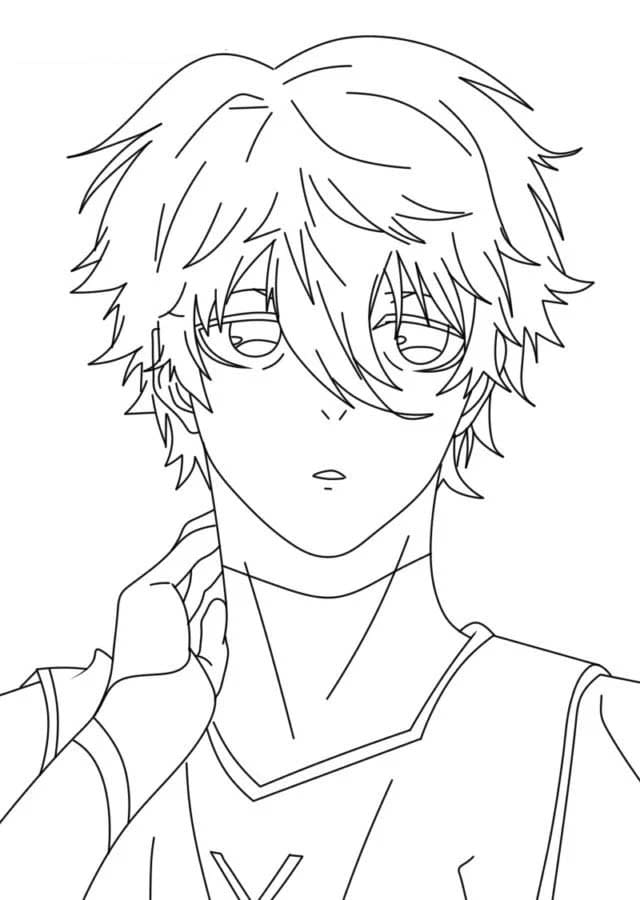 Nakreslete Blue Lock k vytisknutí zdarma omalovánka