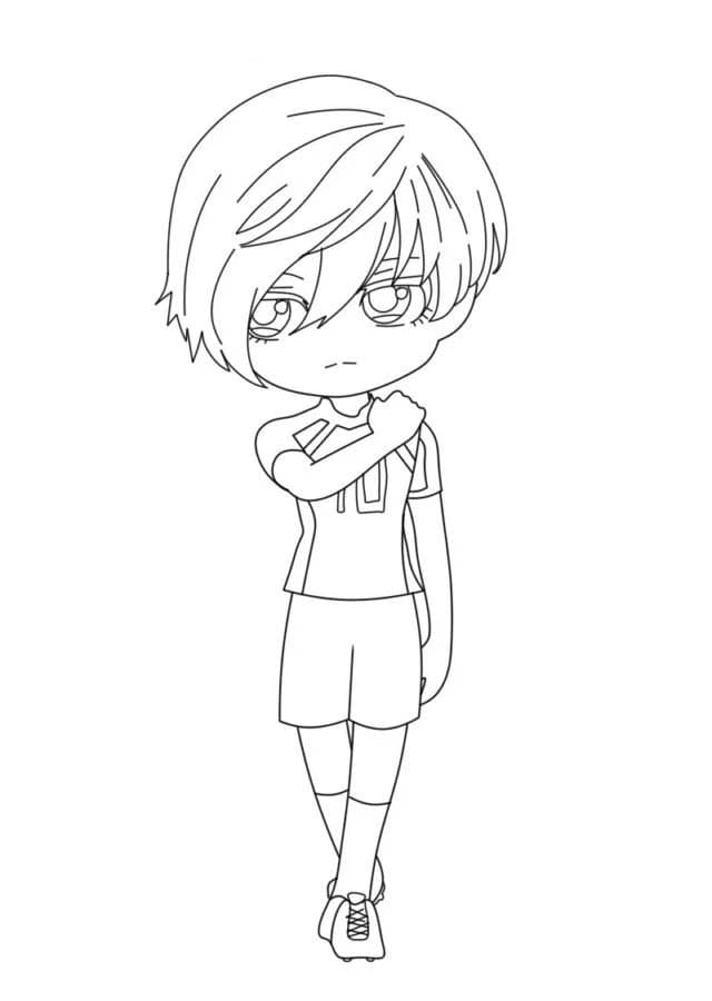 Nakreslete Blue Lock pro děti omalovánka