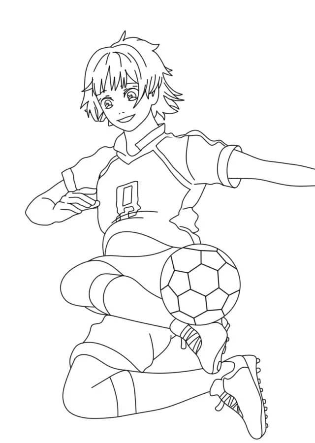 Nakreslete Blue Lock zdarma pro děti omalovánka