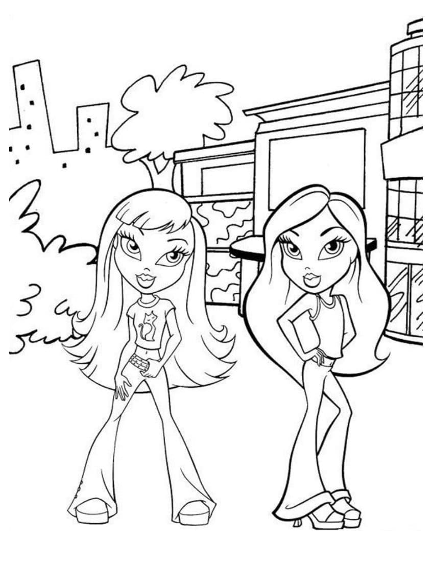 Nakreslete Bratz 4 omalovánka