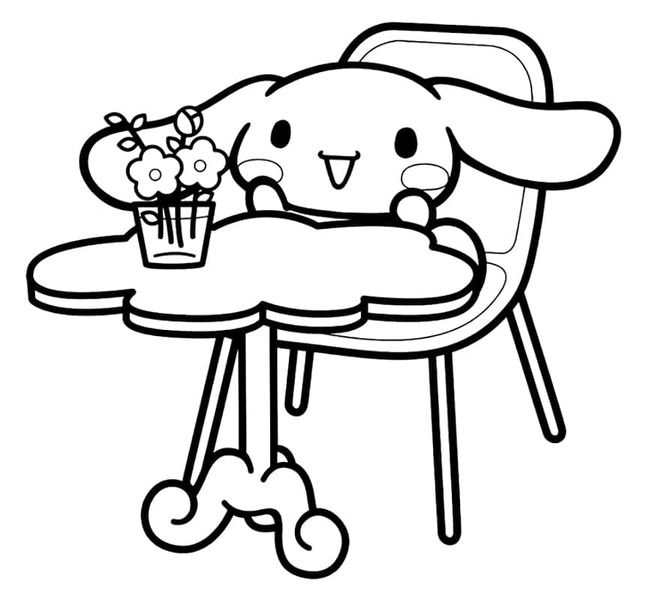 Nakreslete Cinnamoroll 4 omalovánka