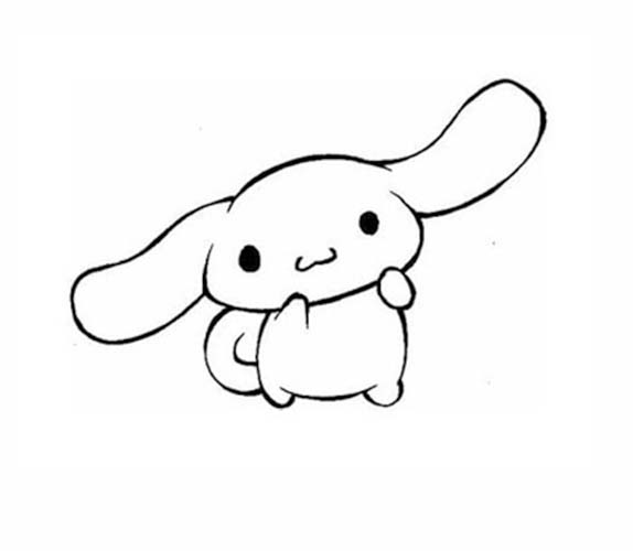 Nakreslete Cinnamoroll prostý u dětí omalovánka