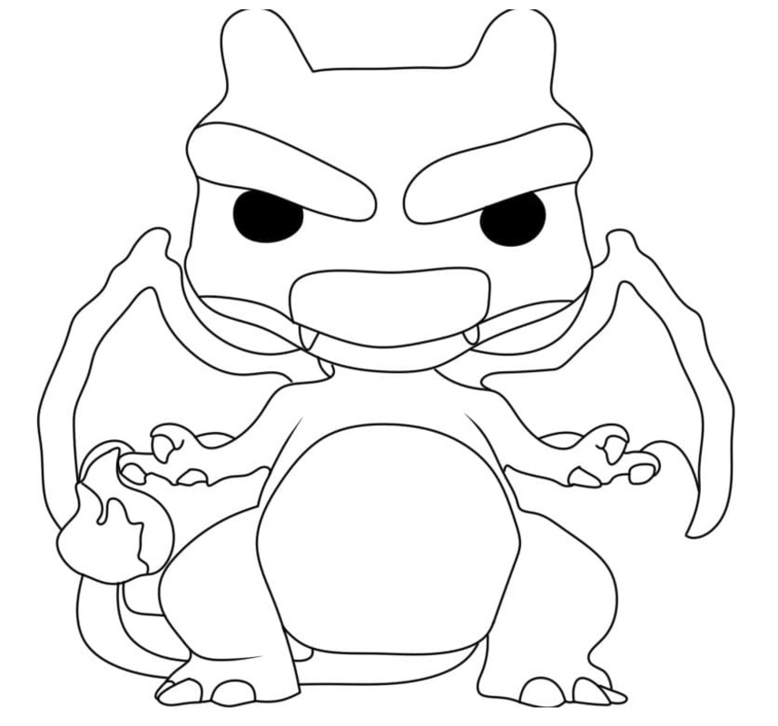 Nakreslete Funko Pop Charizard omalovánka