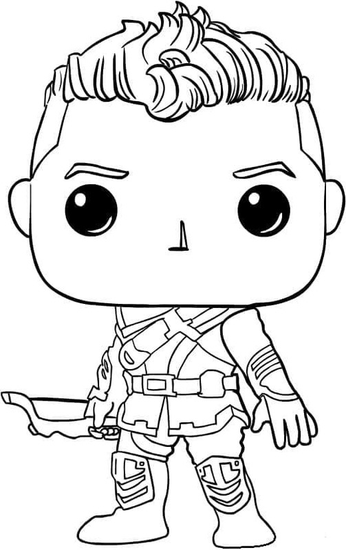 Nakreslete Funko Pop Hawkeye omalovánka