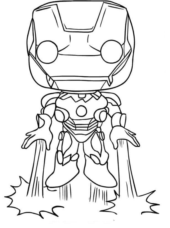 Nakreslete Funko Pop Iron Man omalovánka