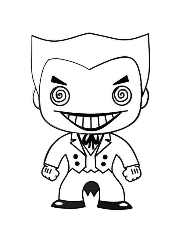 Nakreslete Funko Pop Joker omalovánka