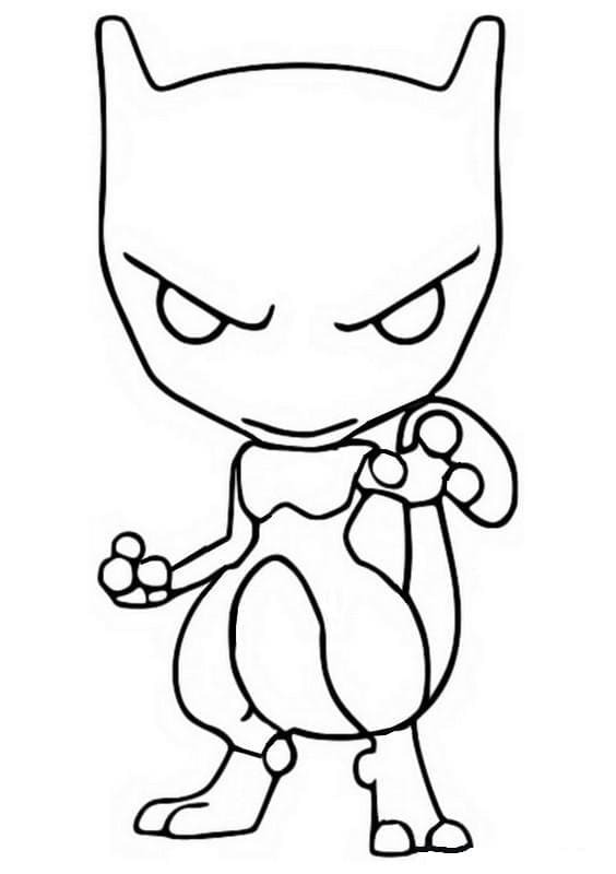 Nakreslete Funko Pop Mewtwo omalovánka