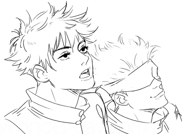 Nakreslete Jujutsu Kaisen k vytisknutí omalovánka