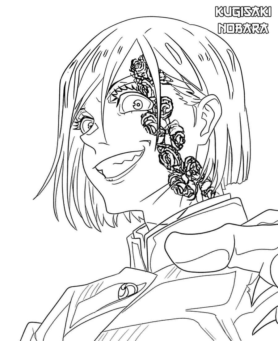 Nakreslete Jujutsu Kaisen velmi prostý omalovánka