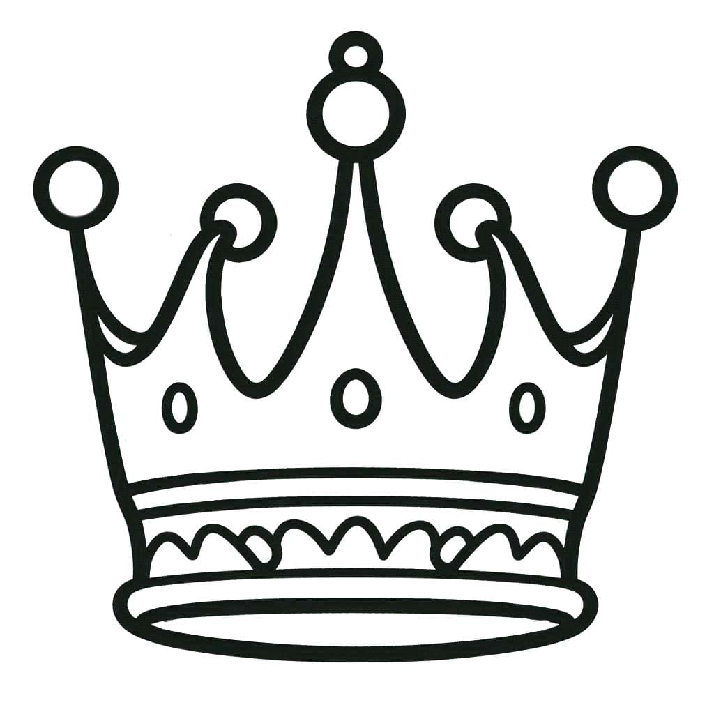 Nakreslete Koruna prostý tisknutelné omalovánka