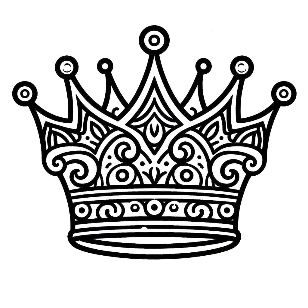 Nakreslete Koruna snadný tisknutelné omalovánka