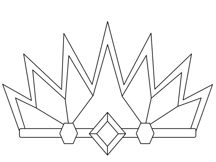 Nakreslete Koruna snadný u dětí omalovánka