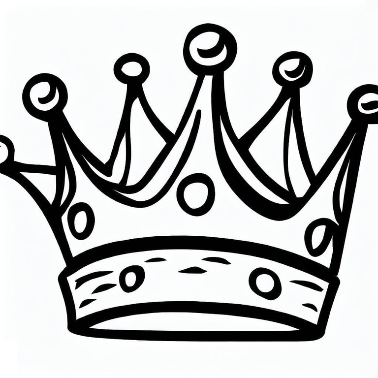 Nakreslete Koruna základní tisknutelné omalovánka