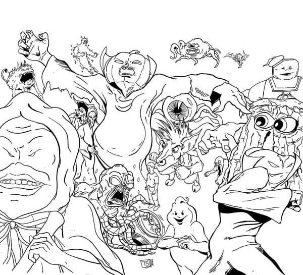 Nakreslete Krotitelé Duchů pro děti omalovánka