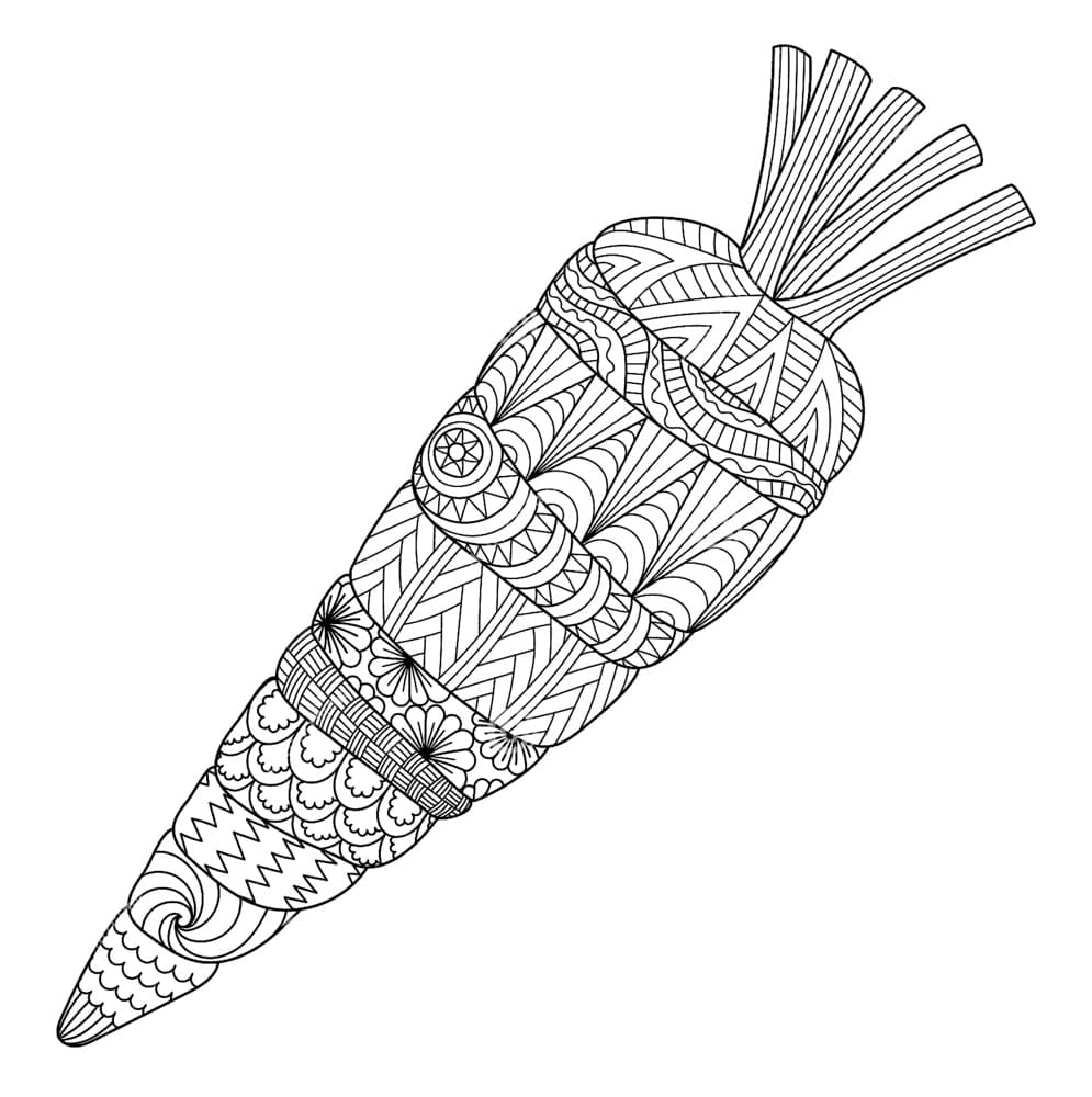 Nakreslete Mrkev k vytisknutí omalovánka