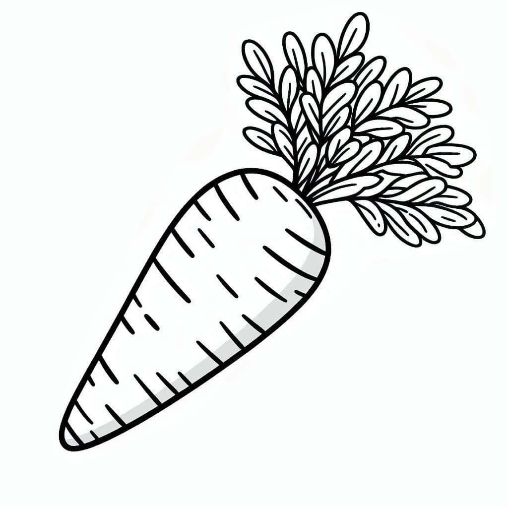 Nakreslete Mrkev prostý u dětí omalovánka