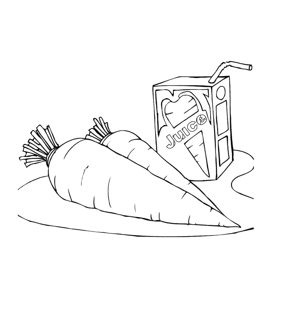 Nakreslete Mrkev tisknutelné omalovánka