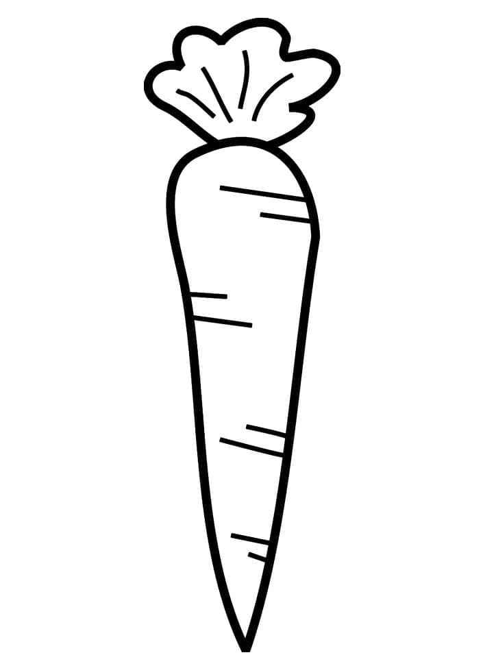 Nakreslete Mrkev velmi snadný omalovánka