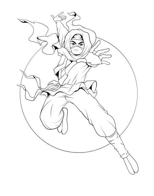 Nakreslete Ninja k vytisknutí omalovánka