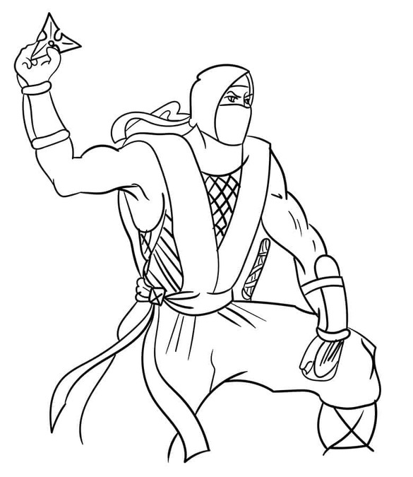 Nakreslete Ninja pro děti omalovánka