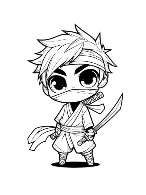 Nakreslete Ninja základní omalovánka