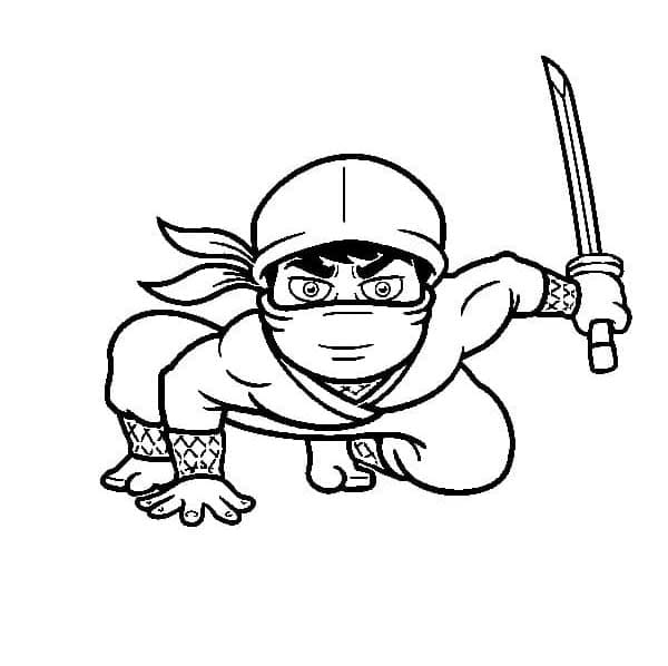 Nakreslete Ninja zdarma pro děti omalovánka