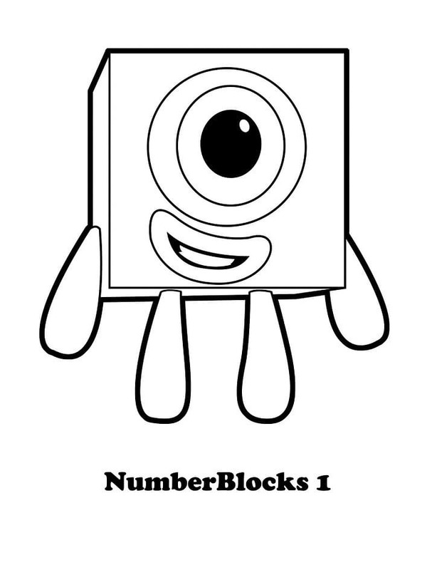 Nakreslete Numberblocks 1 omalovánka