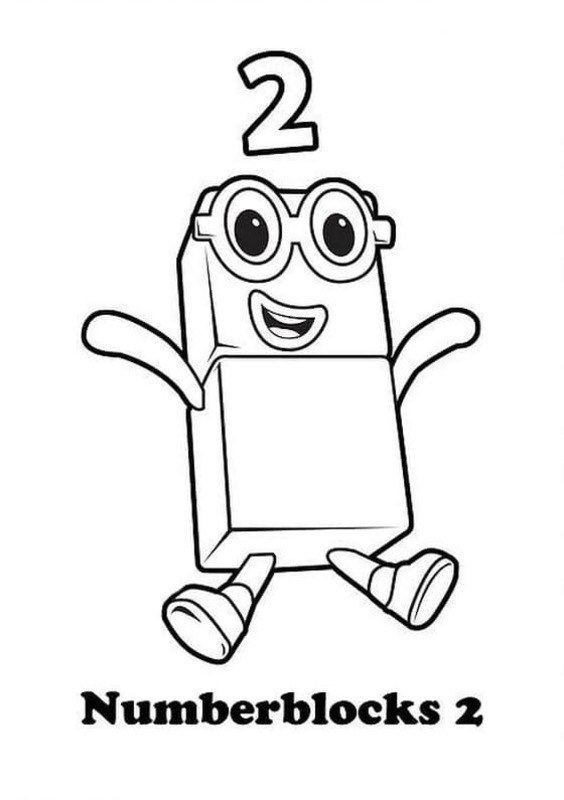 Nakreslete Numberblocks dva omalovánka