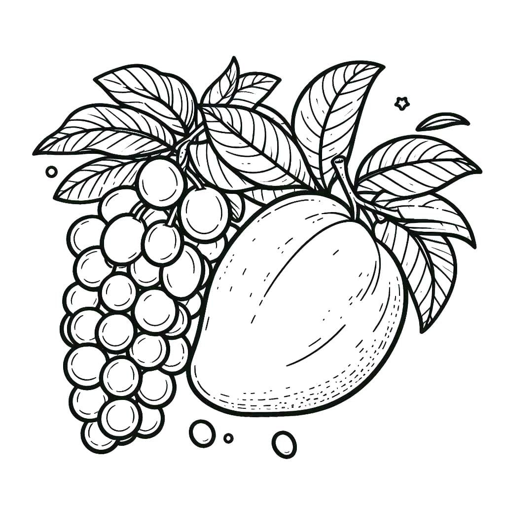 Nakreslete Ovoce k vytisknutí omalovánka